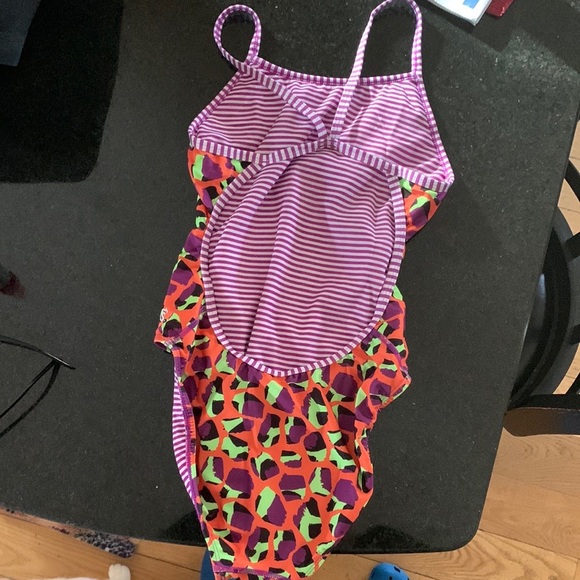 Dolphin Uglies womens size 34 string back one piece swimsuit  Jumping Giraffe - Picture 2 of 3